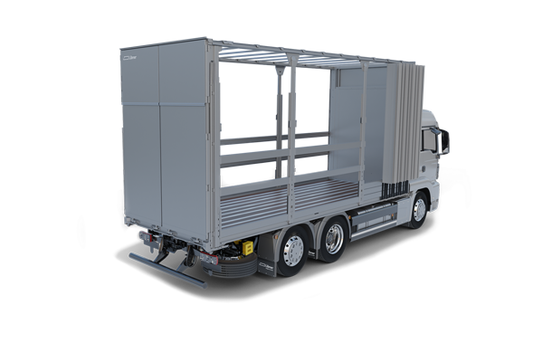 Carrosserie PLSC sur porteur avec toit réhaussable